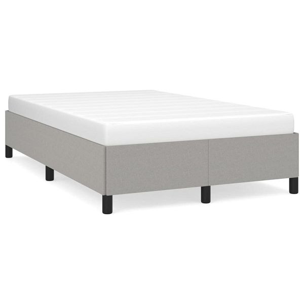 vidaXL Bettgestell Hellgrau 120x190 cm Stoff, 3269631, 8721102435188