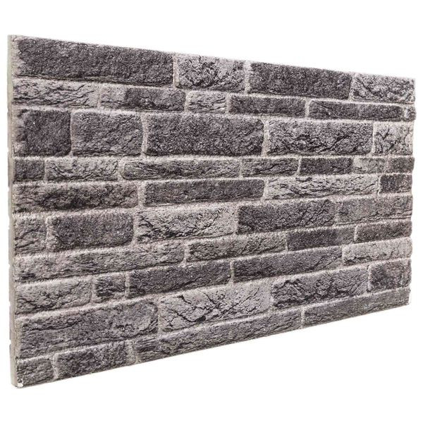vidaXL Wandpaneele 10 stk. 100 x 50 cm Anthrazit EPS-Schaum, 42046105