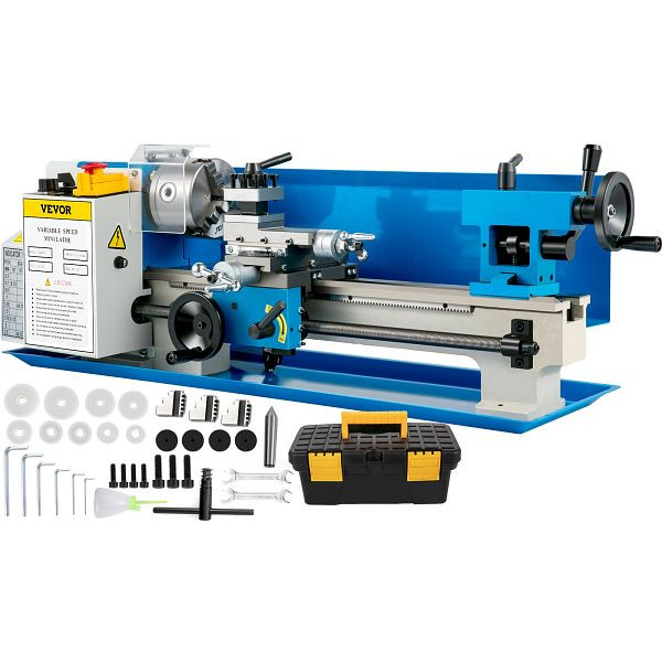 VEVOR Mini Metalldrehmaschine 600 W 7x12 Zoll 2500 U/min mit variabler Geschwindigkeit, 0618WXCC000000001V2