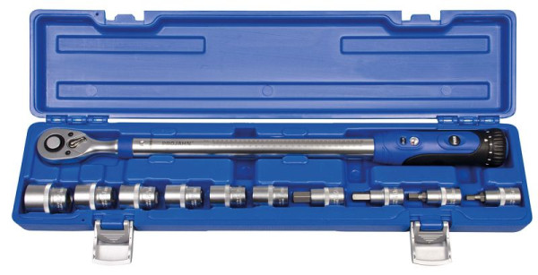 Projahn 1/2" Drehmomentschlüssel-Set, 11- teilig TORQUE-PROFI 200 + Stecknusseinsätze Bere, 394260