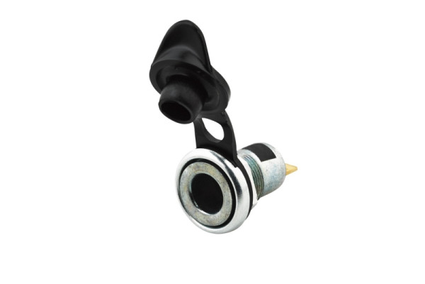 HELLA Steckdose, 1-polig, Flachsteckanschluss, Stecker: Flachstecker, Länge: 48mm, Aluminium, DIN/ISO: 4165, 8JB 001 946-011