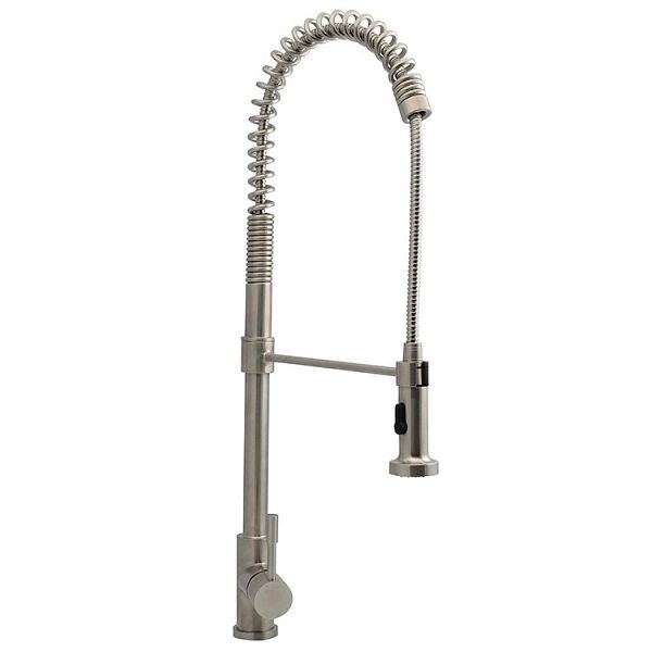 Gastro-Inox Mischbatterie Monoblock aus Edelstahl AISI 304, mit ausziehbarem Brausekopf, 402.305