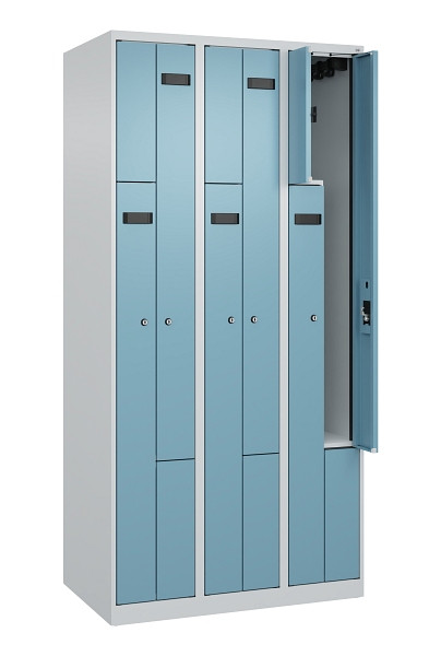 C+P Z-Spind Evolo PLUS, 6 Fächer, 1850x900x500mm, 7035/0010, Zylinderschloss, 049003-306 S10036