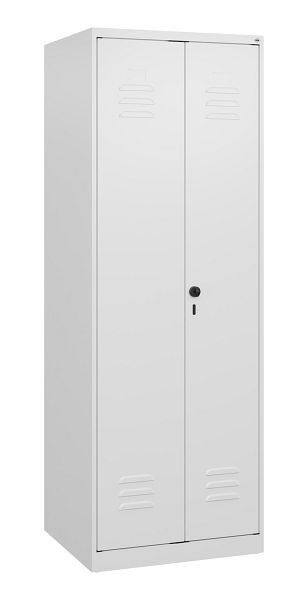 C+P Umkleidespind Classic PLUS SW, 2 Abteile, 1700x600x500mm, 9016/9016, Drehriegel, 0800027-20 S10012