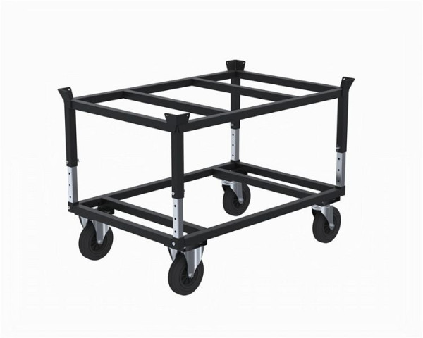 Kongamek Verstellbarer Palettenwagen – Schwarz PST, mit Palettenhalter, KM222-PS