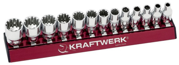 Kraftwerk MagAlu COMBI-Stecknuss-Satz 1/4" 13-teilig, 130990