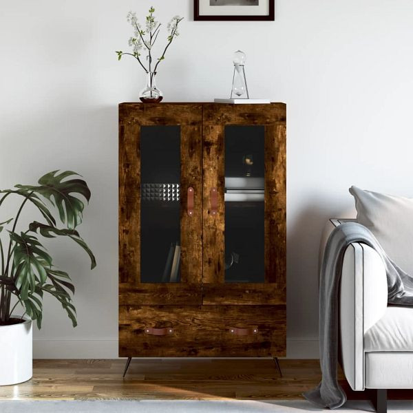 vidaXL Highboard Räuchereiche 69,5x31x115 cm Holzwerkstoff, 828273