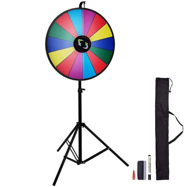 VEVOR 61 cm Glücksrad 4,3 kg aus Metallstativ verfügt über einen flexiblen Stativ zur Höhenverstellung, 24YCCSZL000000001V0