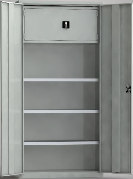 KLW Aktenschrank 1950x950x430mm, Tresorfach, 2 Flügeltüren, abschließbar, 3 verstellbare Fachböden, verzinkt, 7FN-LF1950TD-T194XRB