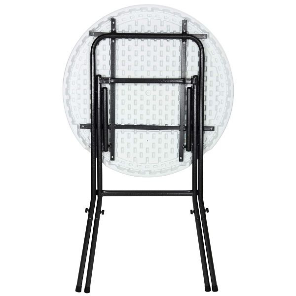 casaria Stehtisch klappbar Kunststoff Ø72cm Weiß, 101585