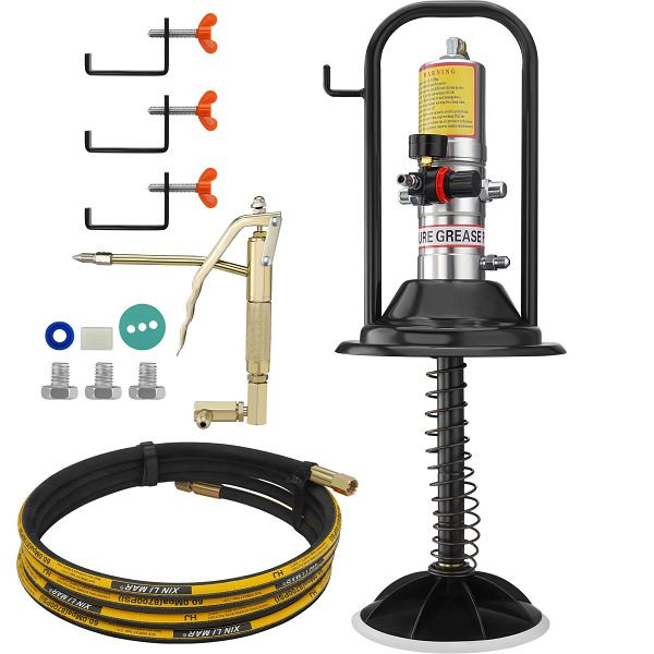 VEVOR Pneumatische 0,6-0,8Mpa Fettpumpe Druckguss-Aluminium Luftbetrieben Durchfluss von 740 g/min -20°C bis 100°C Betriebstemperatur, HYJDGB000000OW3B1V0