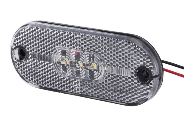 HELLA VALUEFIT Positionsleuchte, Valuefit, LED, 24V, Anbau/Schraubanschluss, Lichtscheibenfarbe: glasklar, LED-Lichtfarbe: gelb, vorne, 2PG 357 009-121