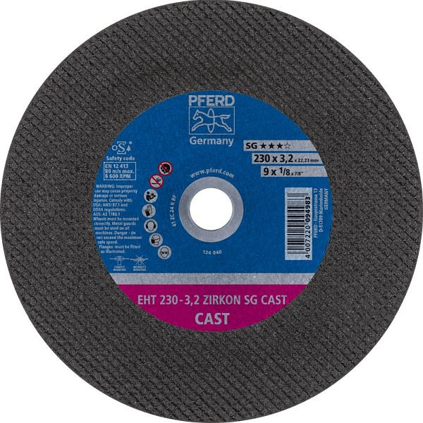 Pferd Trennscheibe EHT 230-3,2 ZIRKON SG CAST, VE: 25 Stück, 61110000