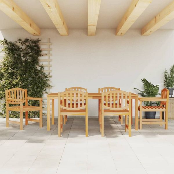 vidaXL 7-teilig Garten-Essgruppe Massivholz Teak, 3157935