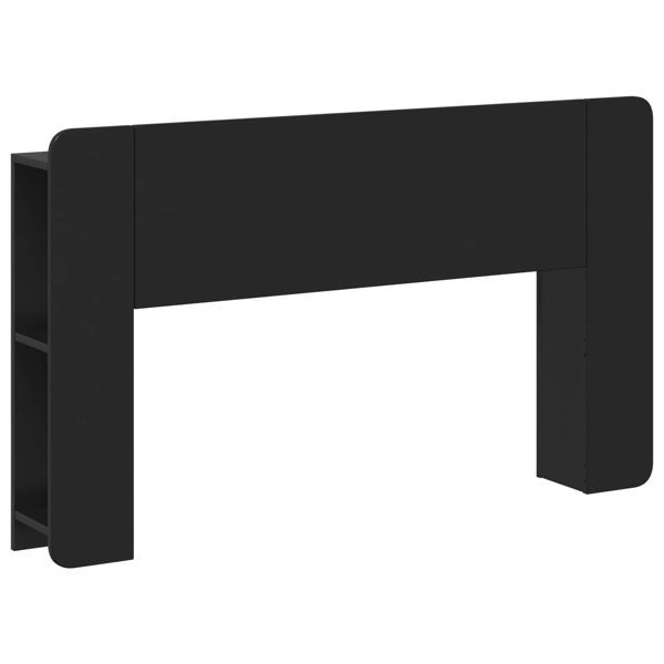 vidaXL Kopfteil Schrank Schwarz 135 x 18,5 x 80 cm Holzwerkstoff, 8001202