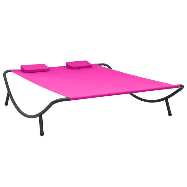 vidaXL Sonnenliege Stoff Farbe Rosa, 313532, 8720286137598