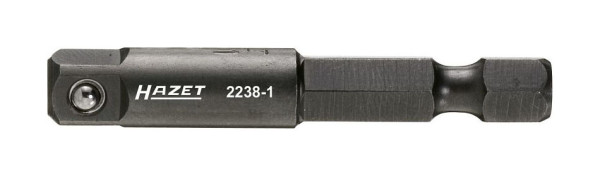 Hazet Adapter, Sechskant massiv 6,3 (1/4 Zoll), Vierkant massiv 6,3 mm (1/4 Zoll), 2238-1
