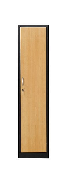 Mades Garderobenschrank 1-türig schwarz/Buche Dekor, SD1077311sbuA