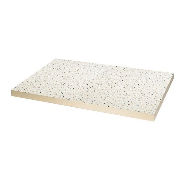 Bolero Rechteckige Tischplatte im Terrazzo-Stil, 1100 x 700 mm, DZ874