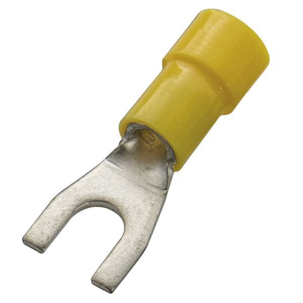 Haupa Gabelkabelschuh gelb Nylon-isoliert 4,0-6,0 mm² M4, VE: 100 Stück, 260721