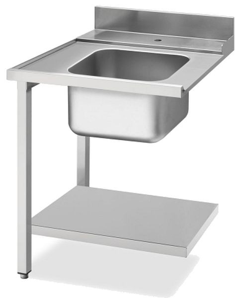 KBS Zulauftisch Becken rechts, Breite 70cm, Grundboden und Aufkantung, 20390107