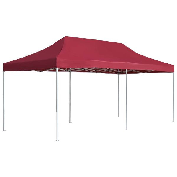 vidaXL Profi-Partyzelt Faltbar Aluminium 6×3 m Weinrot, 45504