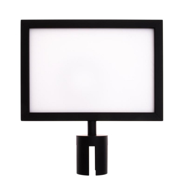 ALLPAX STOPPO Info-Tafel, quer, für Zugbandständer, A4, schwarz, 10002114;606