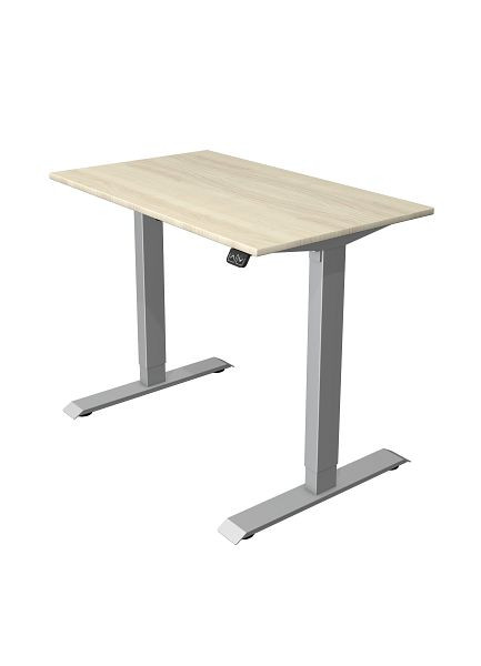Kerkmann Kompakttisch B 1000 x T 600 mm, elektrisch höhenverstellbar von 740-1230 mm, Ahorn, (Montage), 10226250-1