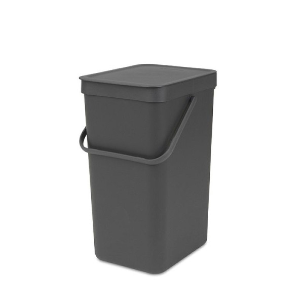 STEIN HGS Abfallsammler Sort & Go, grau, Gesamthöhe 401 mm, 16 Liter, 83478.0013