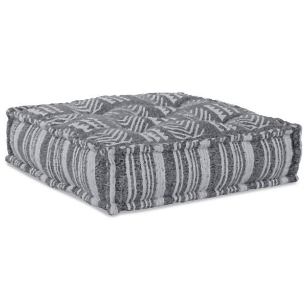 vidaXL Modularer Pouffe Grau 70x70x36 Stoff, Abmessungen: 70 x 70 x 36 cm (L x B x H), 4019051
