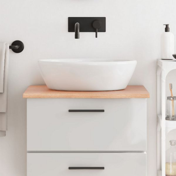 vidaXL Waschtischplatte Hellbraun 60x50x2 cm Massivholz Behandelt, 3156107