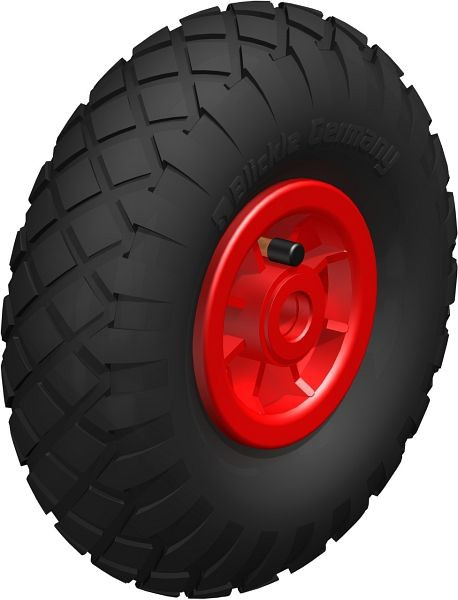 Blickle PK 262/20-75R-ROT Rad, Luftreifen, Schwarz, 231266