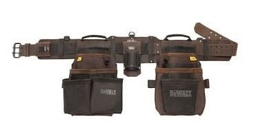 DeWalt Leder Werkzeuggürtel, 2 stabile Griffe zum einfachen Tragen, DWST50113-1