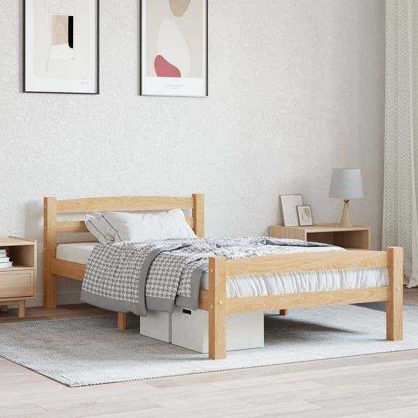 vidaXL Massivholzbett Kiefer 90x200 cm, 322061
