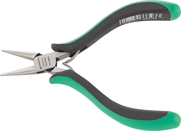 STAHLWILLE Elektronik-Flachrundzange, Länge 130mm Kopf poliert Griffe 2-Komponenten-Griffe, 67116000