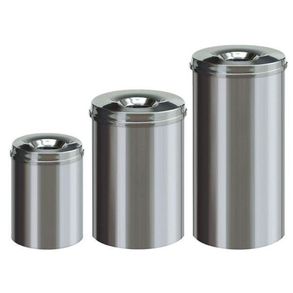 Stein HGS Papierkorb -P-Bins 8-, selbstlöschend, 50 Liter /335x625mm, Kunststoff,schwarz, 17668