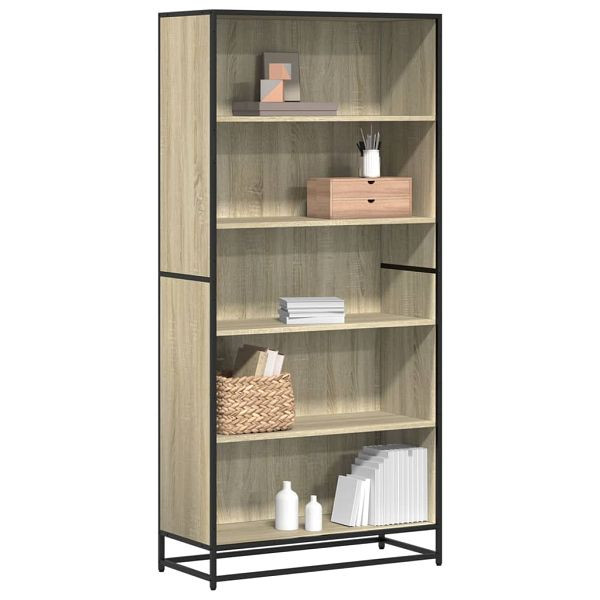 vidaXL Bücherregal Sonoma-Eiche 80,5x35x170,5 cm Holzwerkstoff, 3300856
