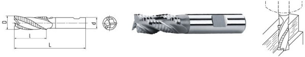 ELMAG HSS Co8-Schaftfräser DIN 844, Ø 25,0 mm (kurz), 73010