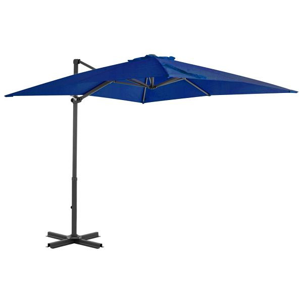 vidaXL Ampelschirm mit Aluminium-Mast Azurblau 250x250 cm, 46987