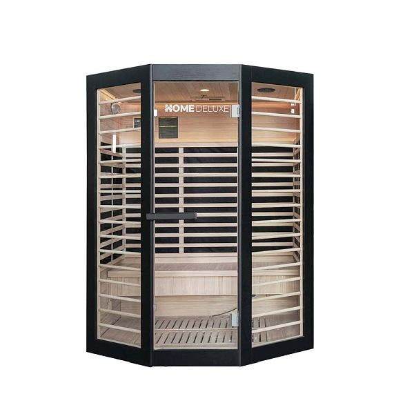HOME DELUXE Infrarotkabine NERO XL, elegantes schwarzes Design, 75376