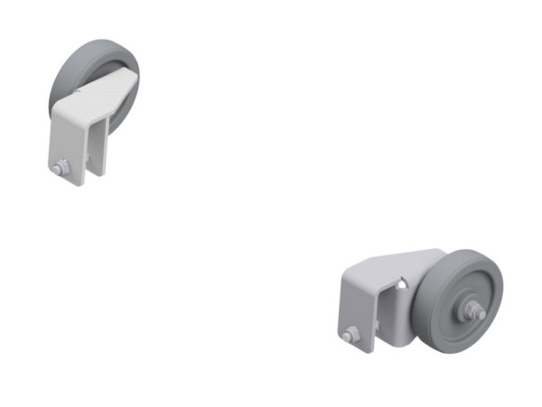 HYMER Rollenset für Maschinentritt, für Stufenzahl 2-5, 2 Rollen und 2 Halter inkl. Befestigungsmaterial, 20000966