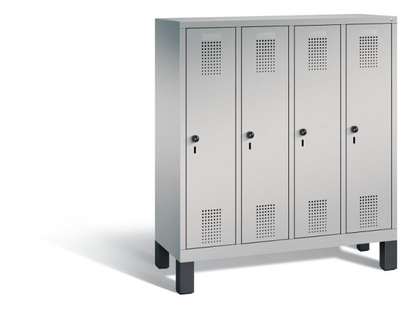 C+P Kindergarten-Spind Evolo, H1350xB1190xT300mm, Farbe: Weißaluminium, 480103-40 S10054