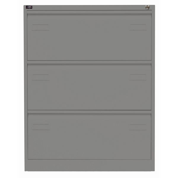 Bisley LIGHT Hängeregistraturschrank LIGHT, doppelbahnig, 3 HR-Schubladen, 649 slate, CDF3649