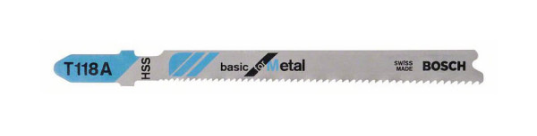 Bosch Stichsägeblatt T 118 A Basic for Metal, 3er-Pack, VE: 10 Stück, 2608631507