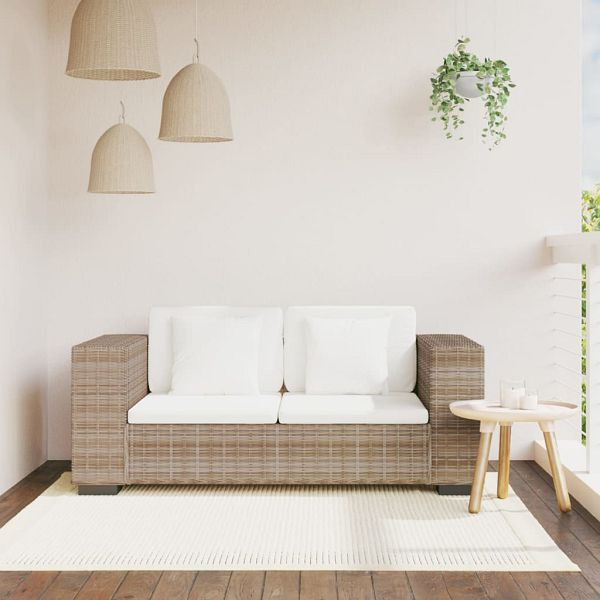 vidaXL 2-Sitzer Sofa Echtes Rattan, 243245, 8718475523451