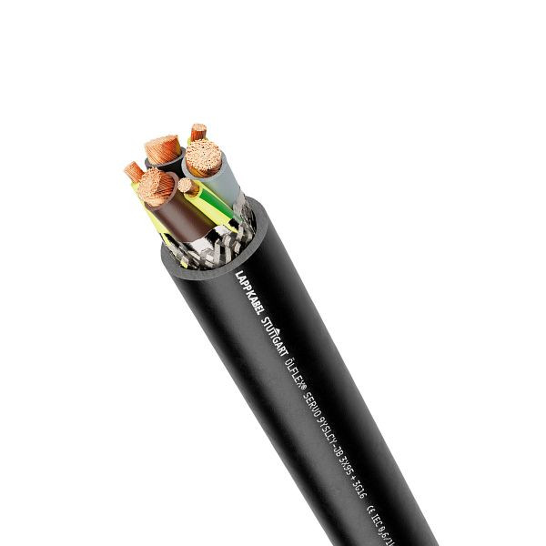 LAPP Motoranschlussleitung ÖLFLEX® SERVO 9YSLCY-JB 3X16 + 3G2,5, schwarz, VE: 500 Meter, 0037020/500