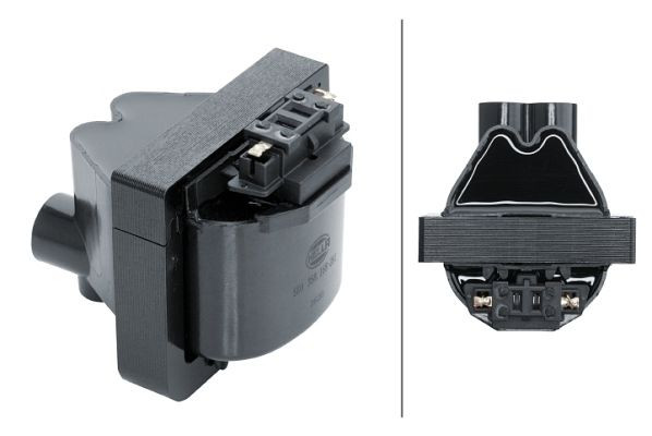 HELLA Zündspule, 2-polig, Doppelzündspule, geklemmt, 5DA 358 168-281