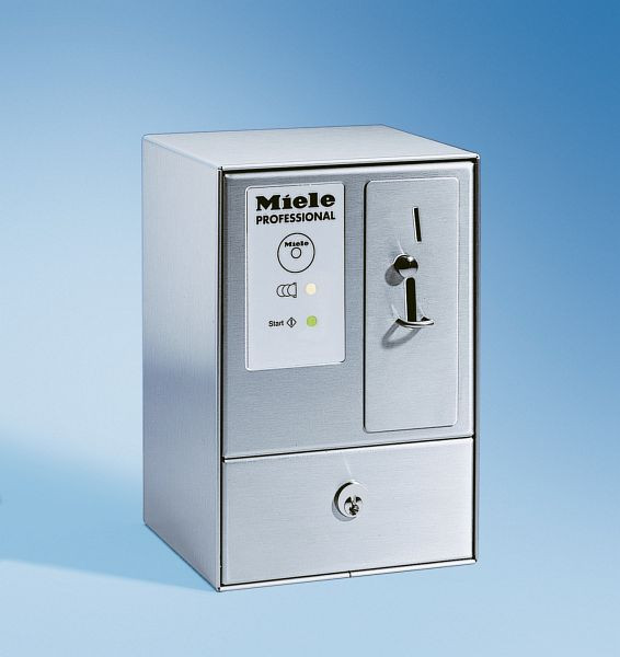 Miele Einzelplatzkassiergerät aus Edelstahl mit mechanischem Prüfer für Wertmarke Nummer 8, 5708630