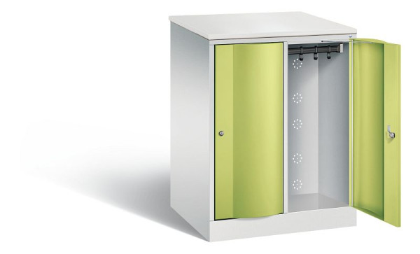 C+P XL-Schließfachschrank Resisto, H1077xB772xT640mm, Farbe: Lichtgrau / Viridingrün, 8271-273 S10042