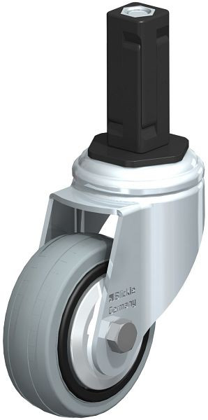 Blickle LKRA-VPA 80G-11-FA-EV13 Apparate-Lenkrolle mit Expander, Vollgummi, Grau, 848086